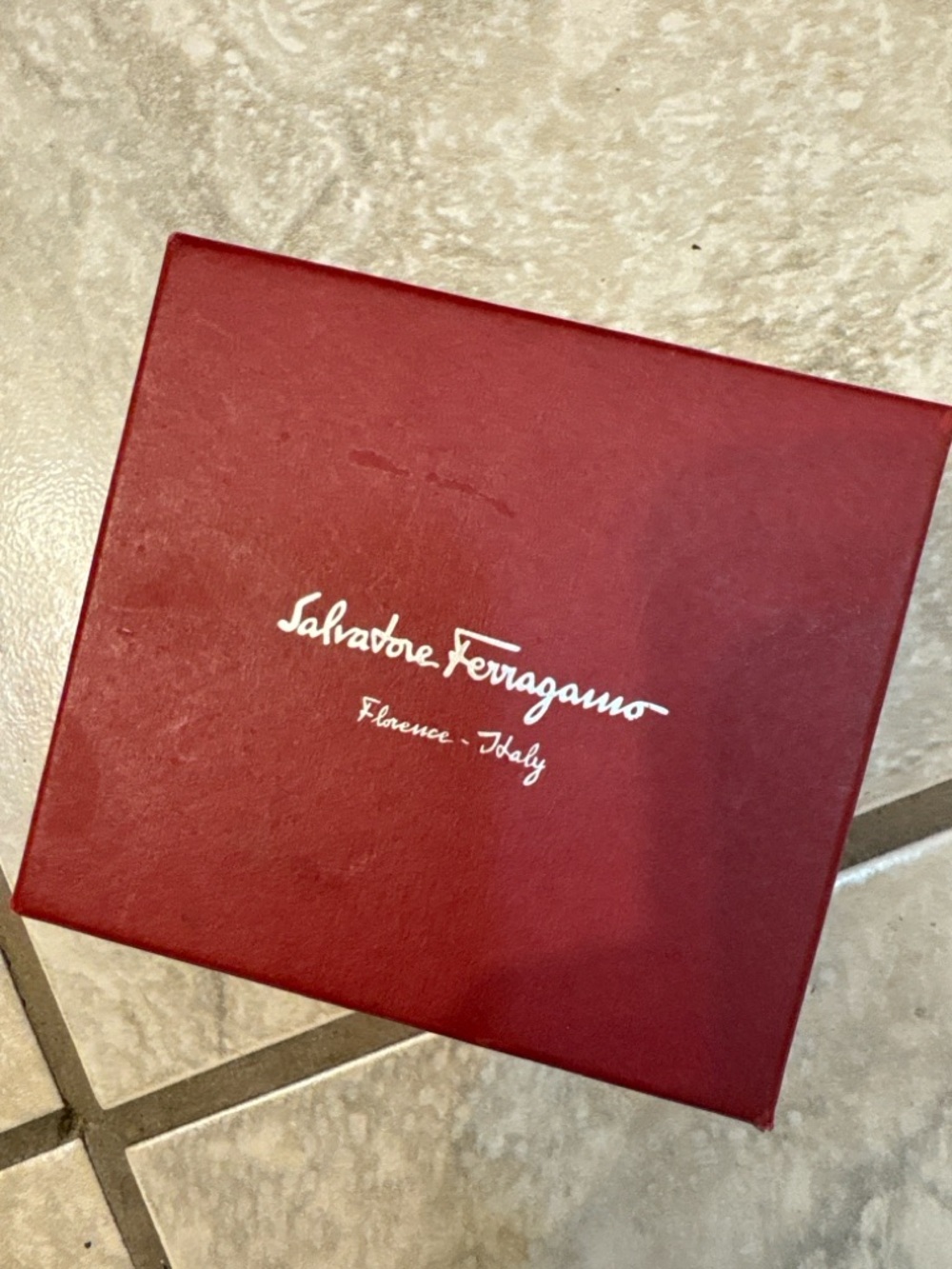 Salvatore Ferragamo Red and White Gift Box